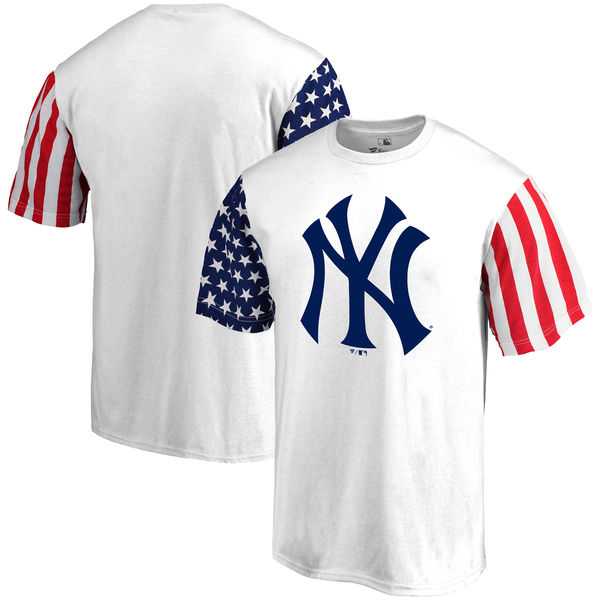 Men's New York Yankees Fanatics Branded Stars & Stripes T-Shirt White FengYun,We sell and wholesale Men's New York Yankees Fanatics Branded Stars & Stripes T-Shirt White FengYun on line form chian!